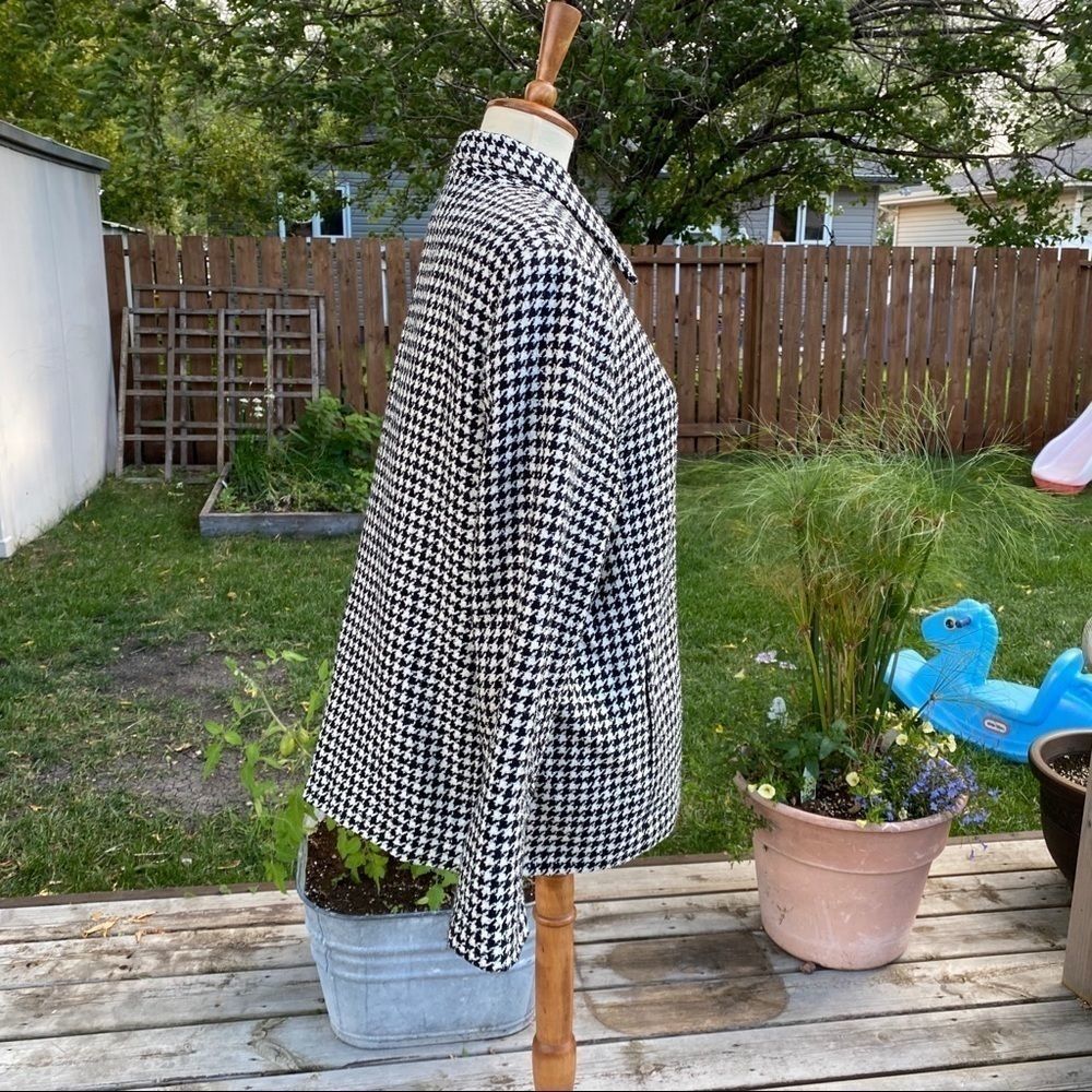 Tanjay Blazer Houndsooth Button Down Lined Jacket - image 7